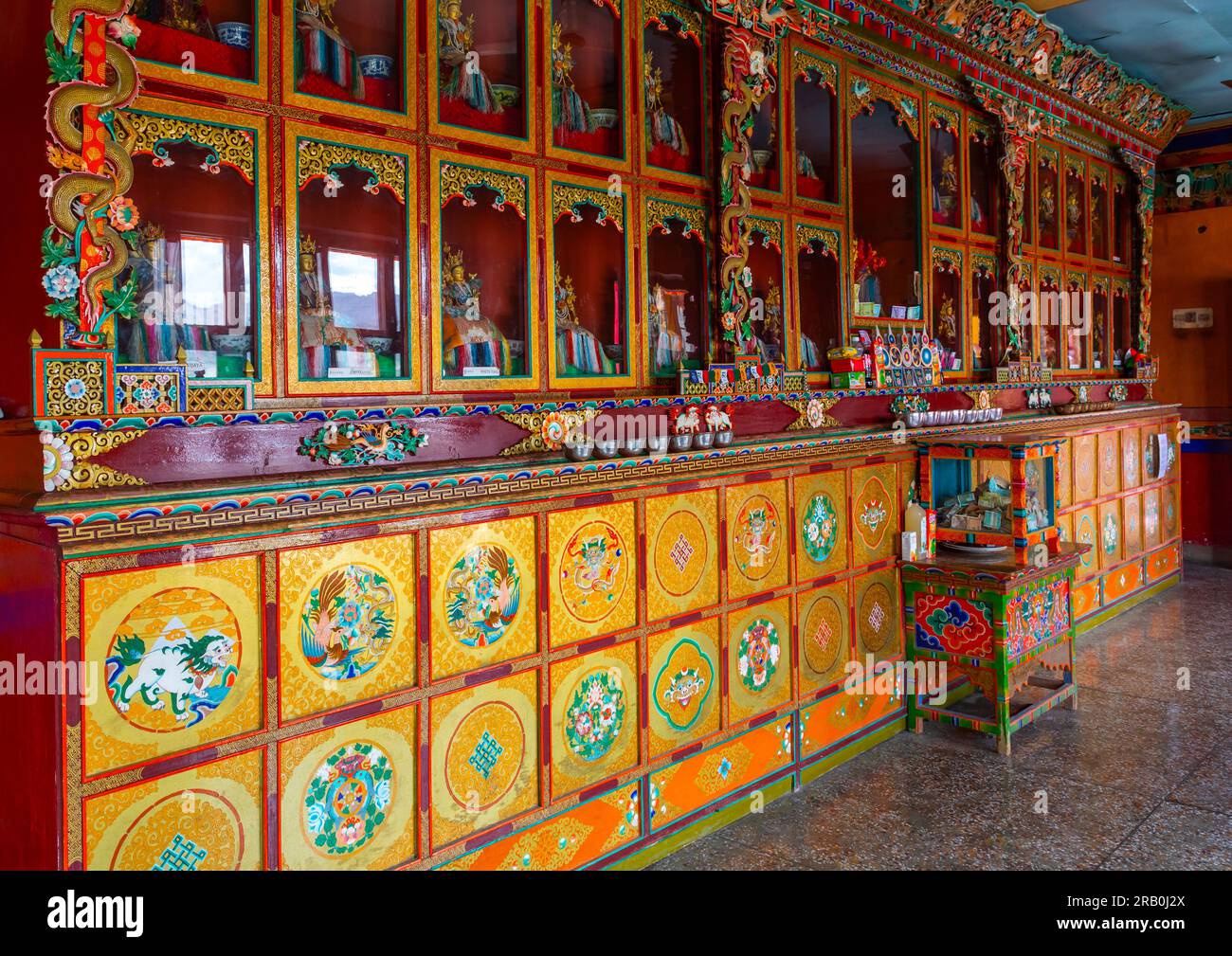 Thiksey monastery temple, Ladakh, Thiksey, India Stock Photo