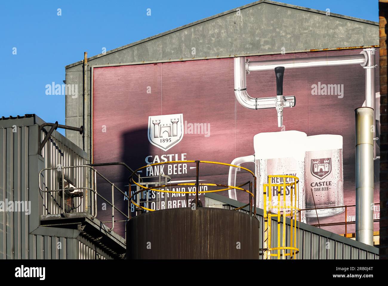 SAB or South African Breweries billboard advertising Castle tank beer