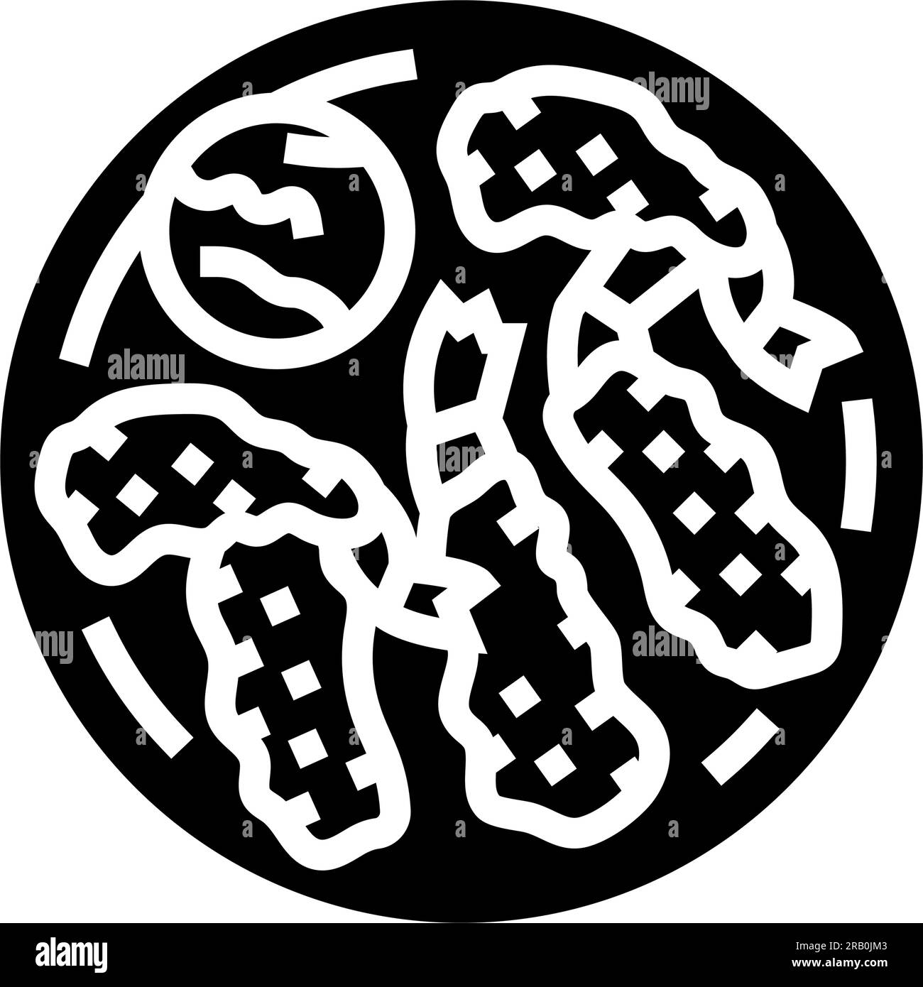 tempura shrimp japanese food glyph icon vector illustration Stock