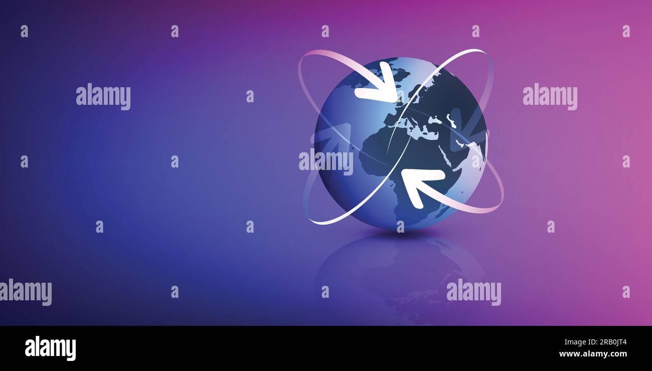 Earth Globe Design Global Business, Technology, Globalisation Concept