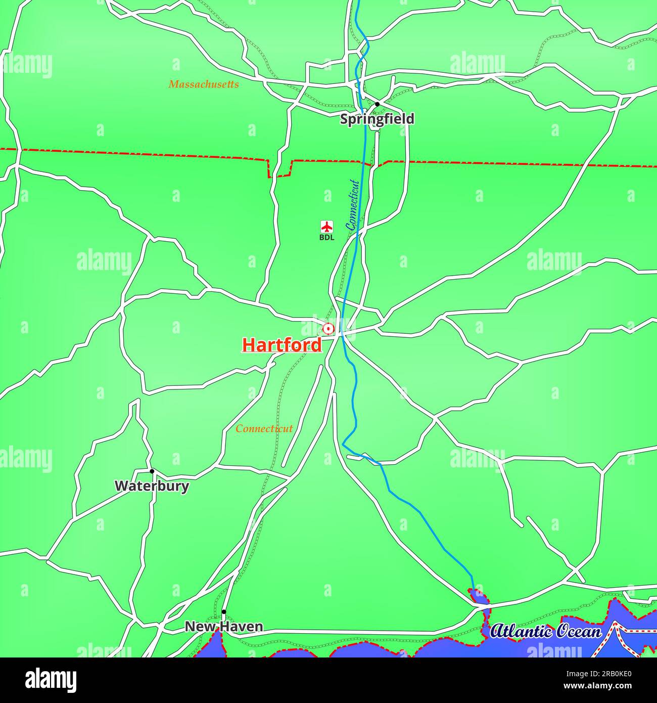 Map of Hartford City in United - Map Of Hartford City In United States Of America 2RB0KE0