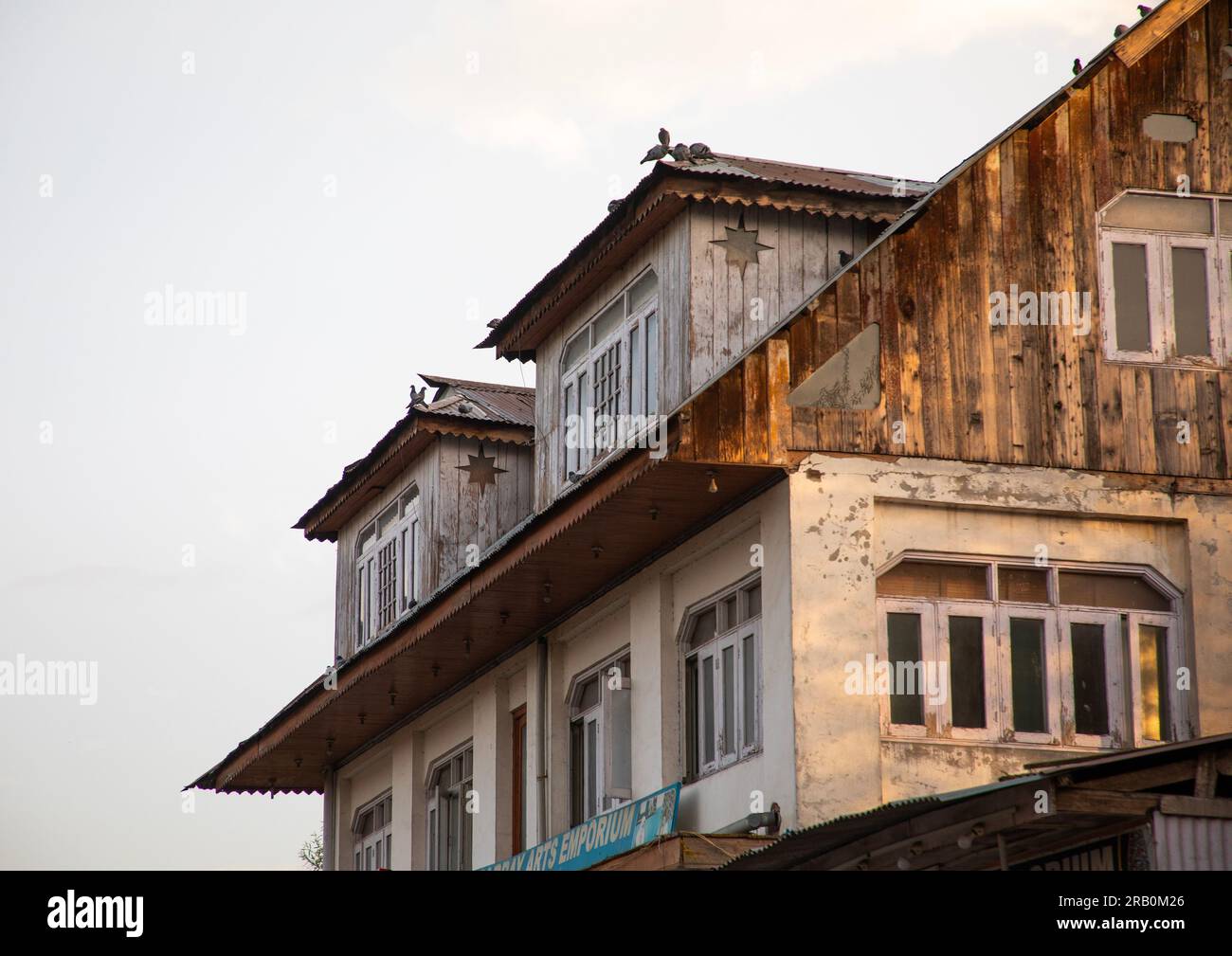 Kashmiri heritage house, Jammu and Kashmir, Srinagar, India Stock Photo