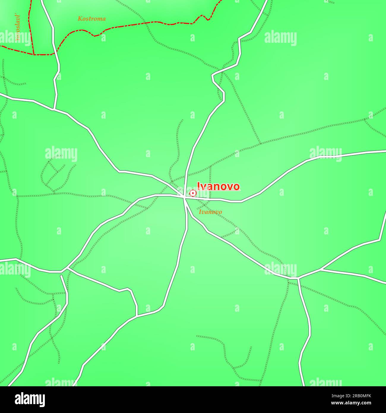 Map of Ivanovo City in Russia Stock Photo - Alamy