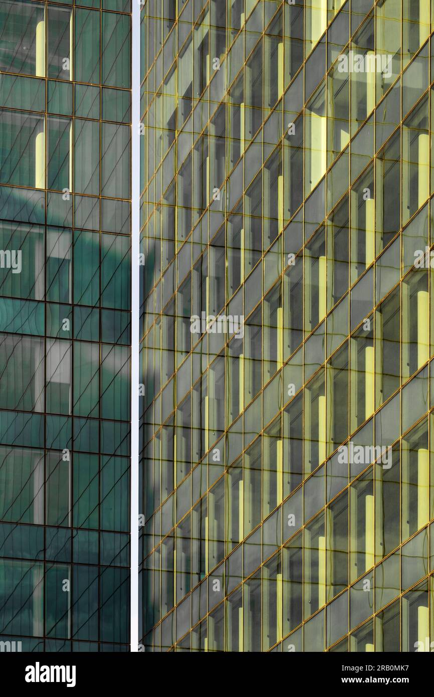 Facade of a modern empty office building Stock Photo