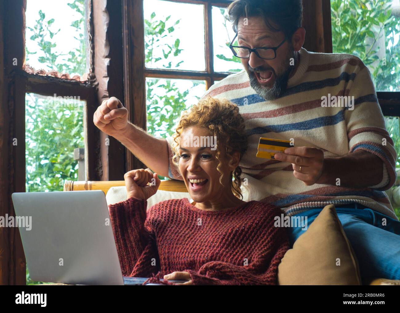 Exult happy hi-res stock photography and images - Alamy