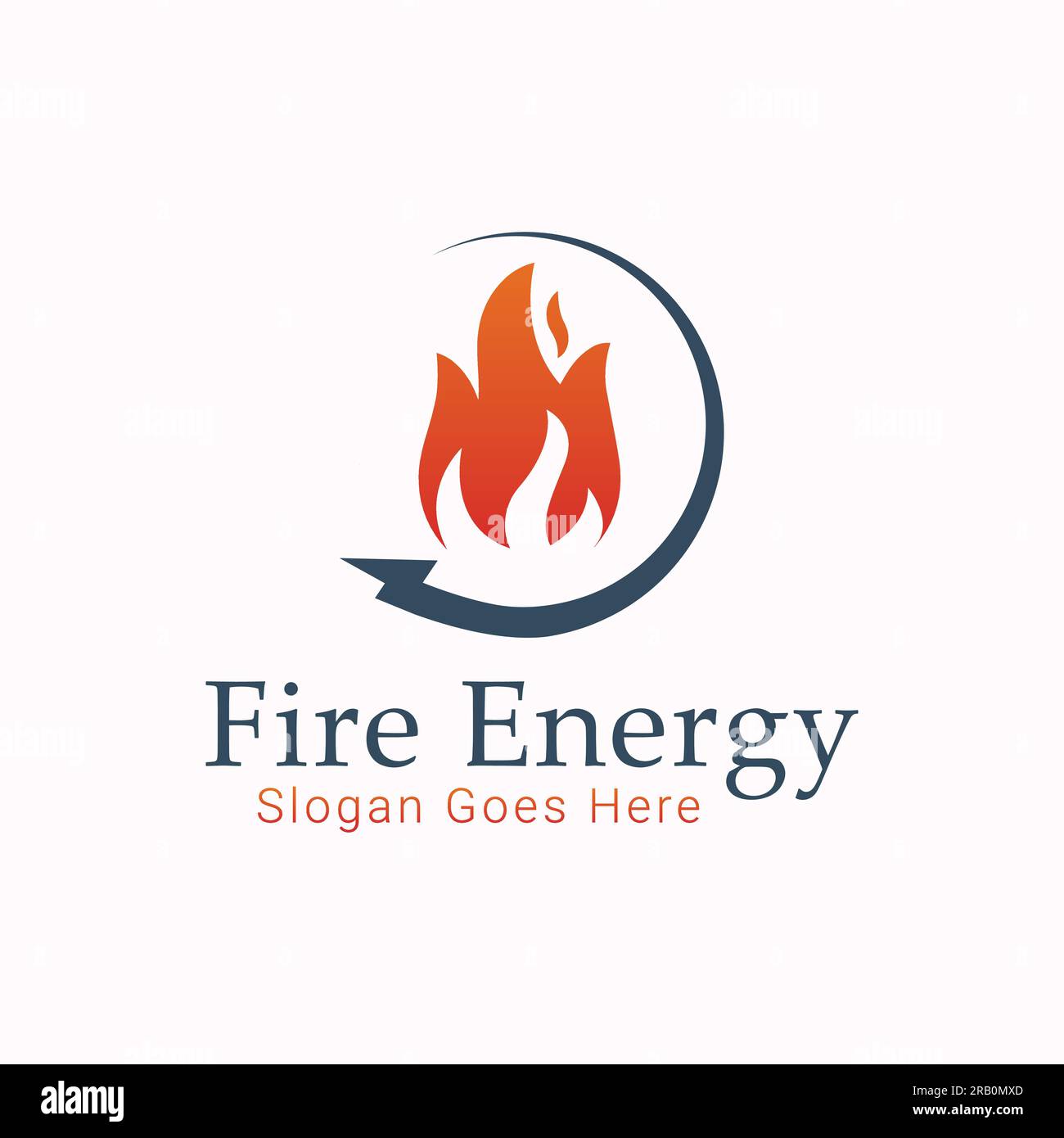 Fire Energy Logo Design Flame Power Electric Fire Stock Vector Image