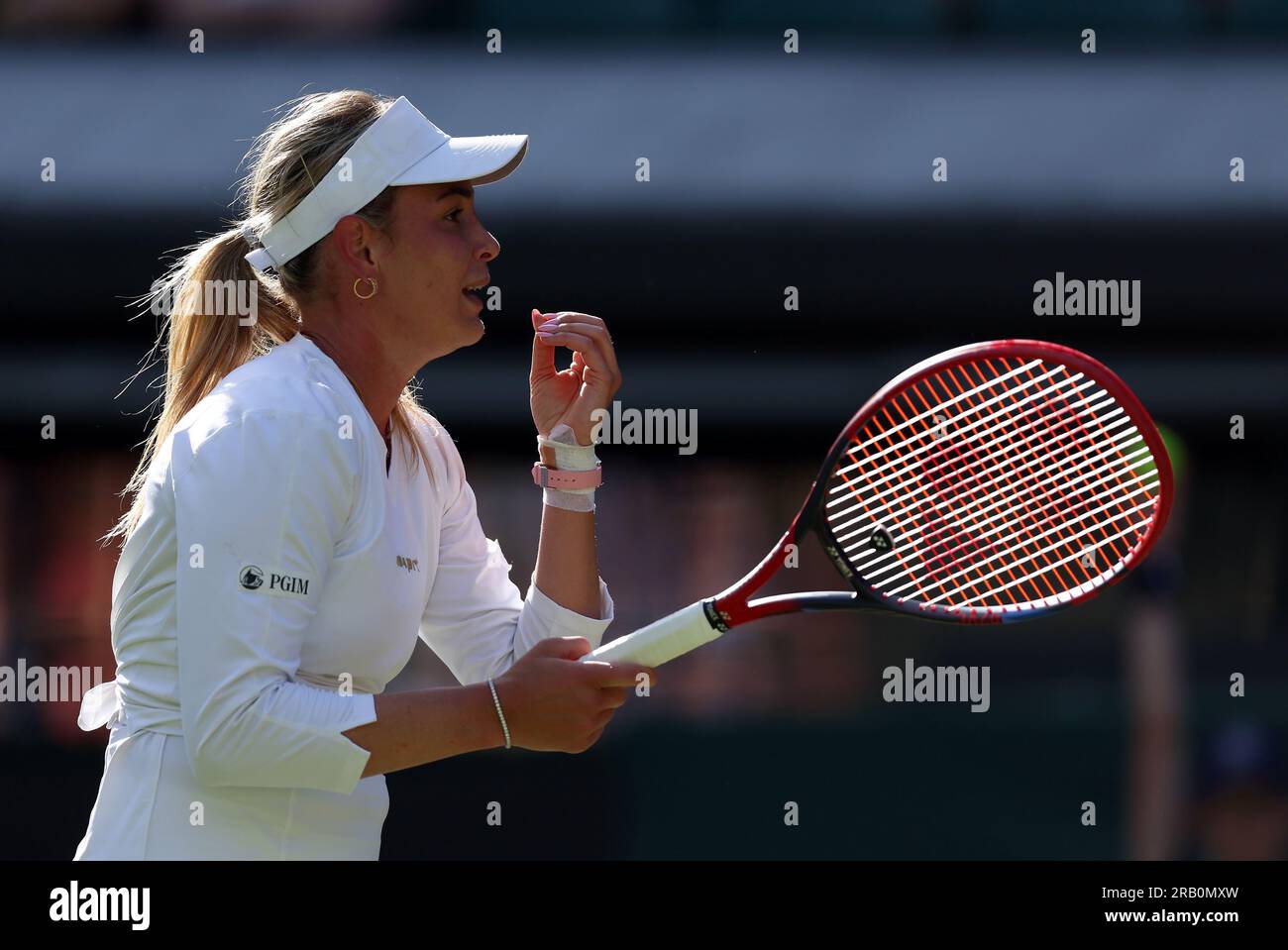 Donna Vekic Celebrates Winning The Second Set During Her Match Against ...