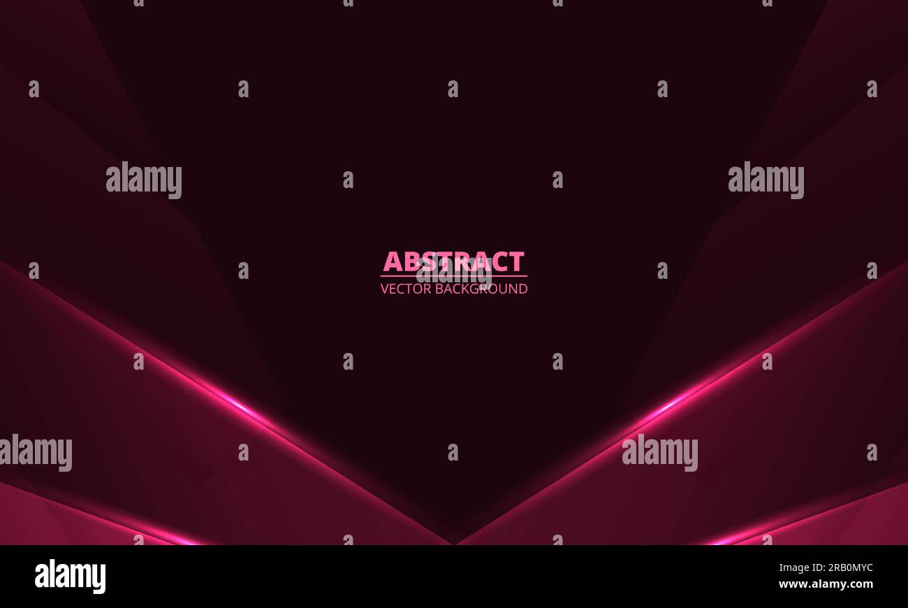 Abstract red background with dynamic glowing arrows and lines. Vector illustration Stock Vector