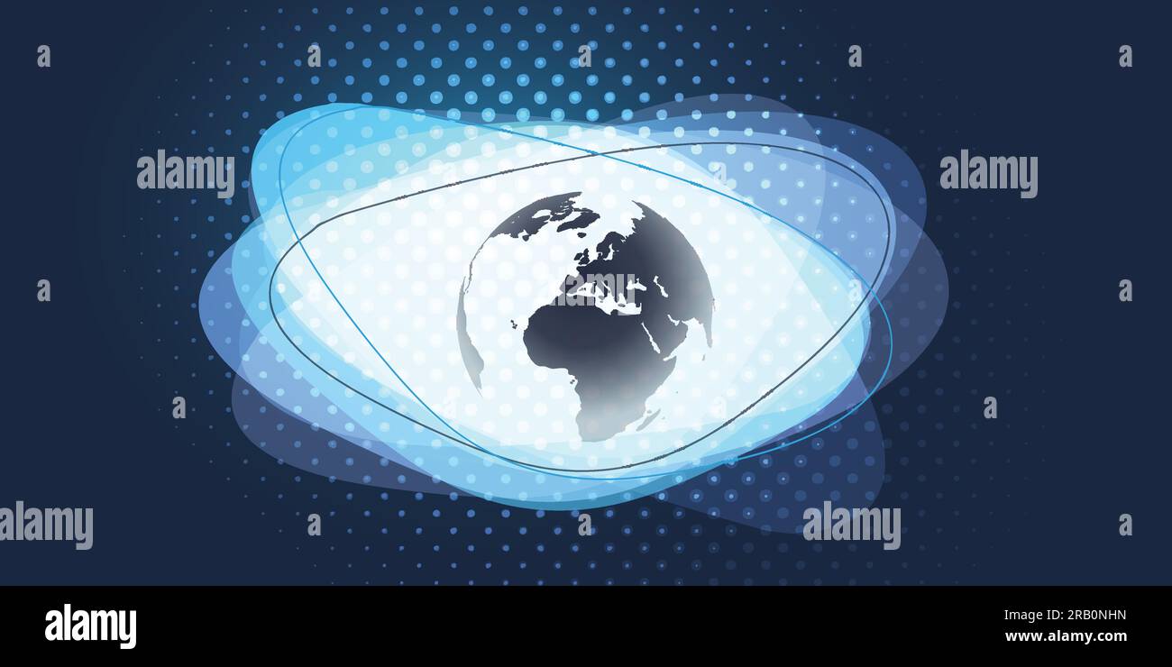 Abstract Earth Globe Design - Global Business, Technology, Globalisation Concept, Vector Template Stock Vector