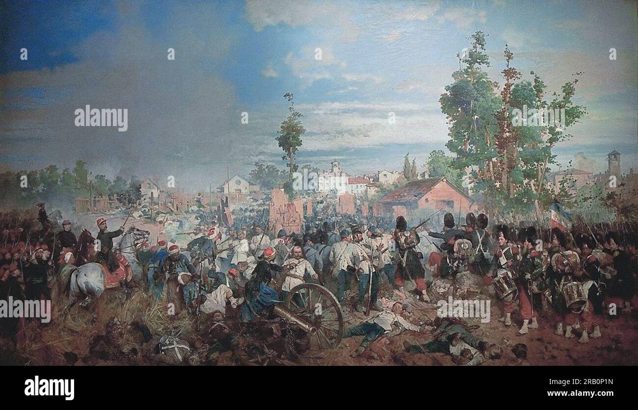The battle of Magenta c.1859; Italy by Gerolamo Induno Stock Photo