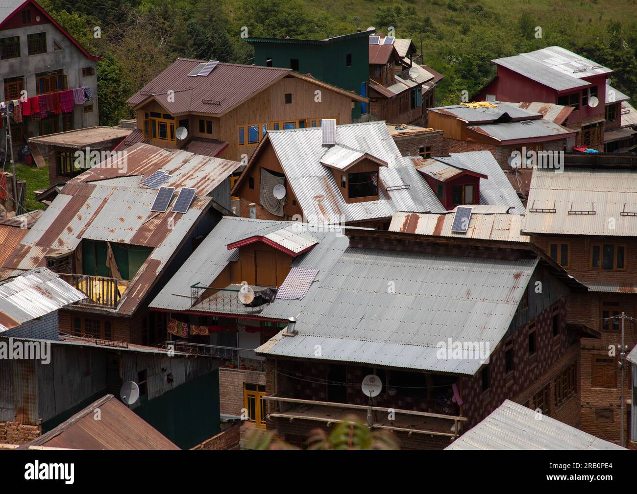 Kashmiri heritage buildings, Jammu and Kashmir, Charar E Shrief, India Stock Photo Alamy