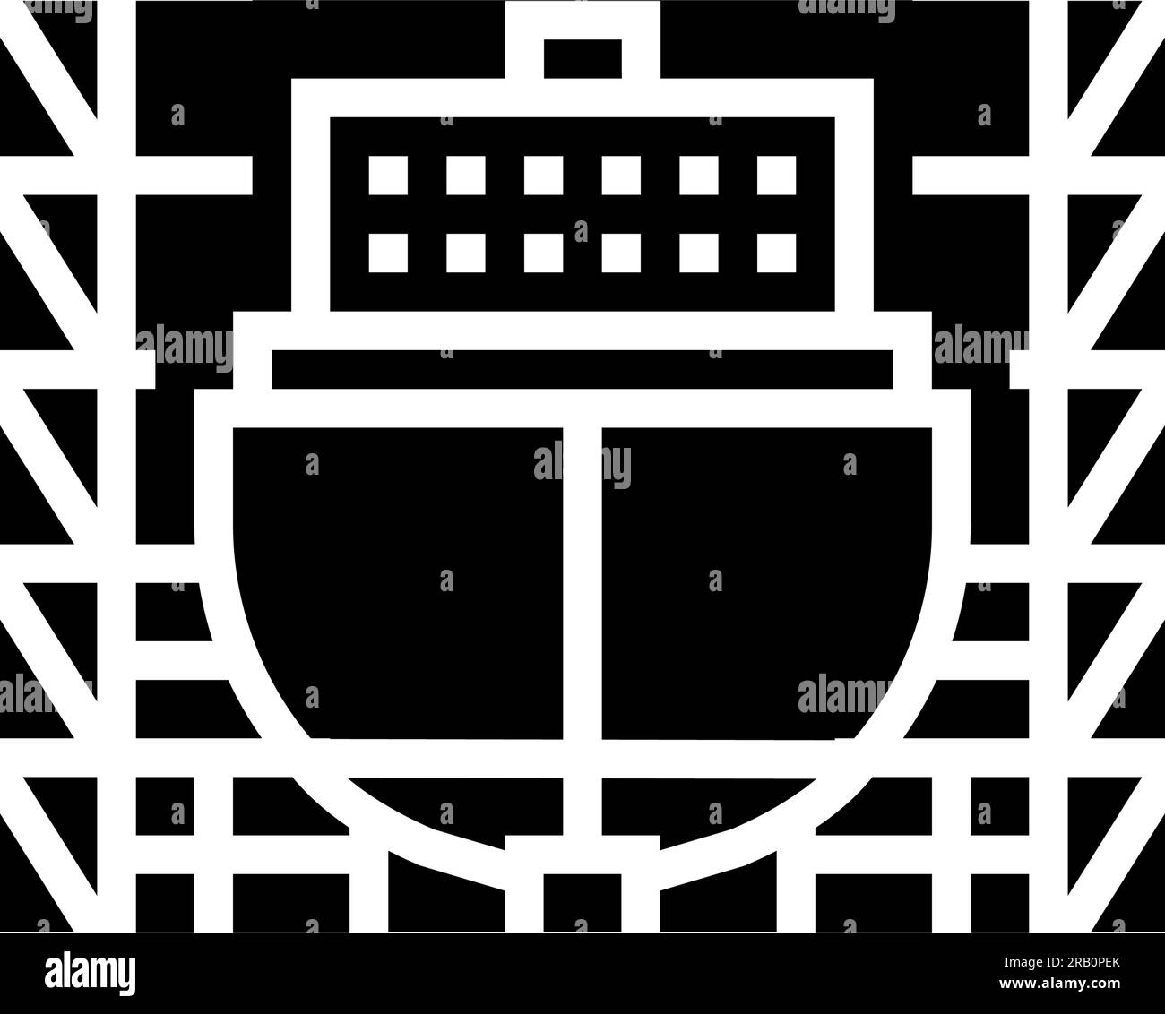 shipyard manufacturing process glyph icon vector illustration Stock