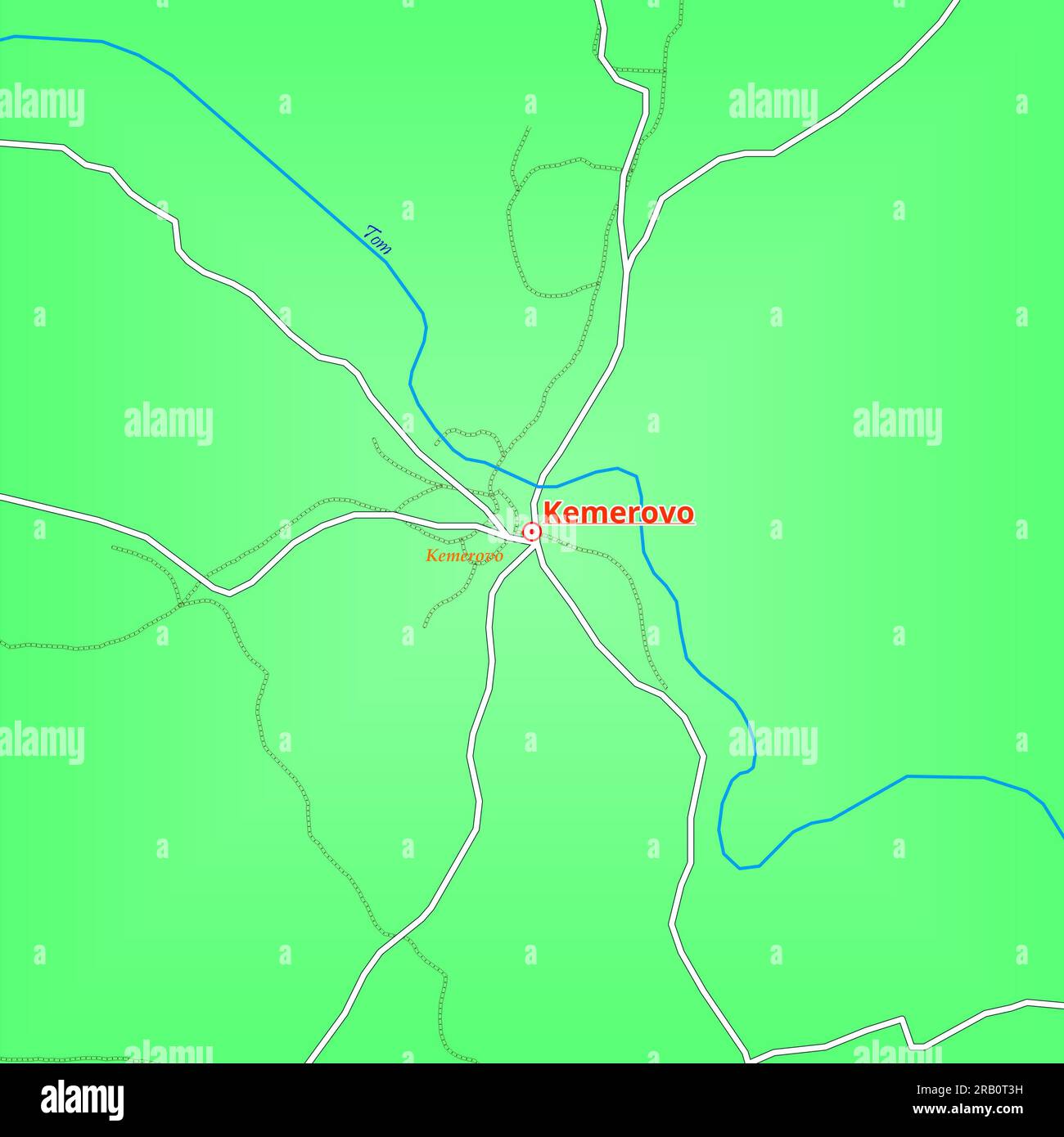 Map of Kemerovo City in Russia Stock Photo - Alamy