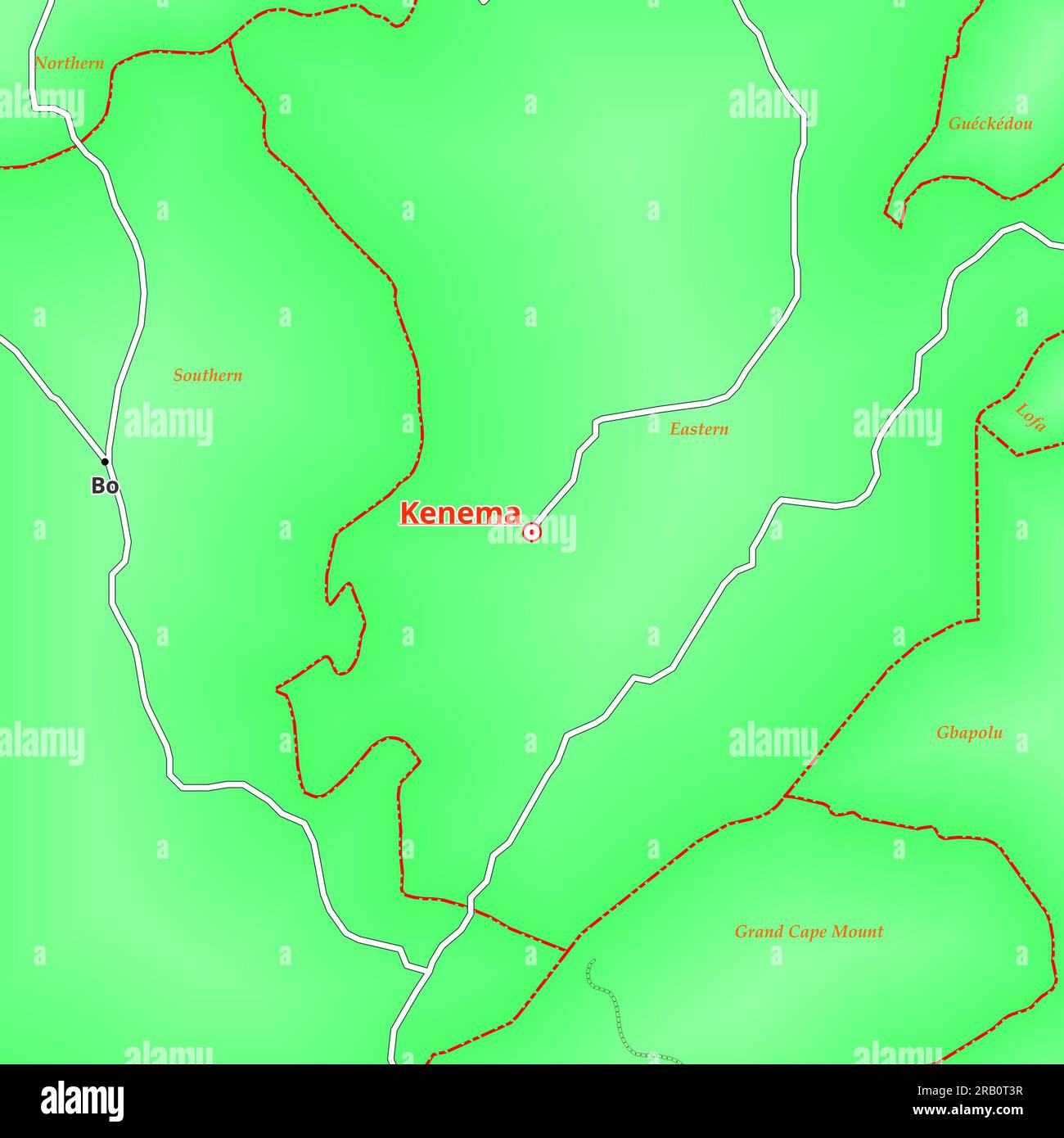 Map of Kenema City in Sierra Leone Stock Photo Alamy