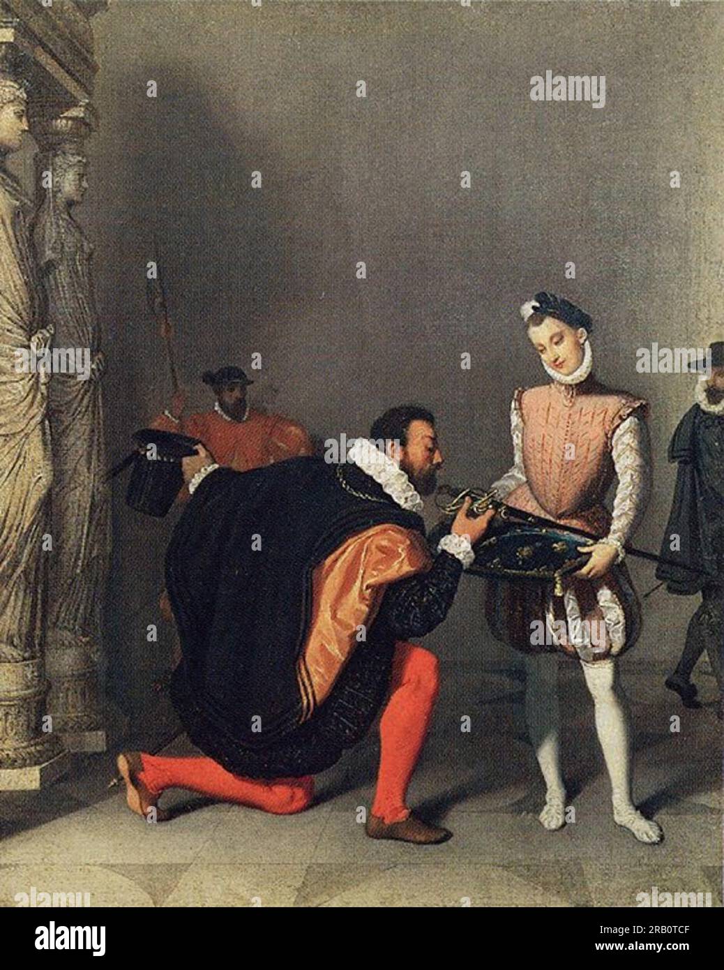 Don Pedro of Toledo Kissing the Sword of Henri IV by Jean Auguste Dominique Ingres Stock Photo