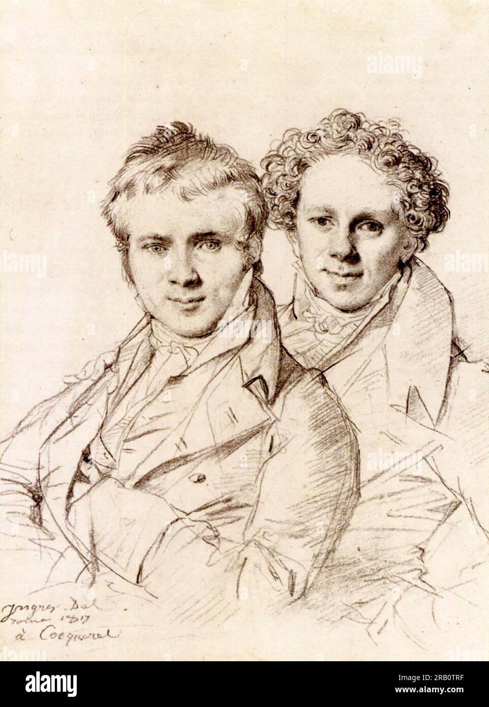 Otto Magnus von Stackelberg and Jacob Linckh 1817 by Jean Auguste Dominique Ingres Stock Photo