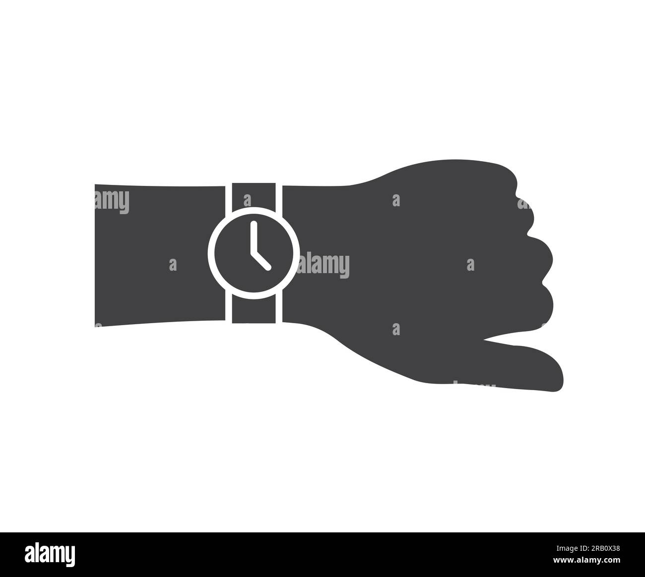 wristwatch on the hand icon - vector illustration Stock Vector