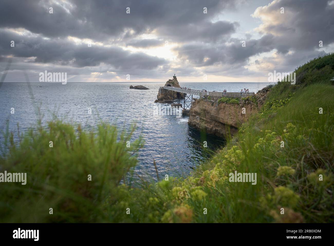 Biarritz Lighthouse, Cote d'Argent, Atlantic Ocean, France Stock Photo