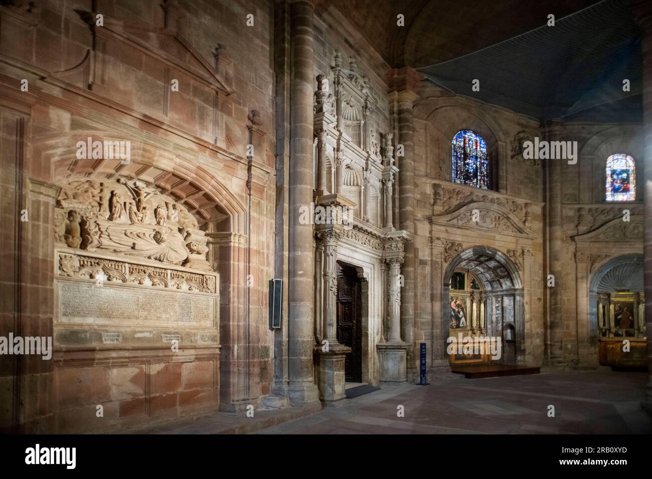 Inside of the Santa María Cathedral interior, Sigüenza, Guadalajara province, Spain Stock Photo