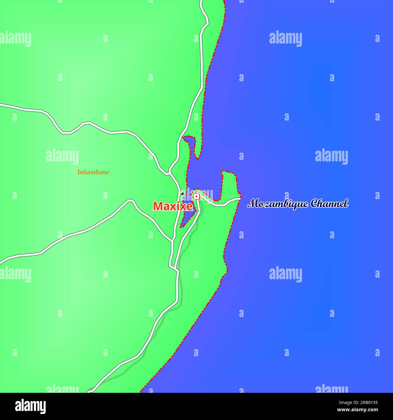 Map of Maxixe City in Mozambique Stock Photo Alamy
