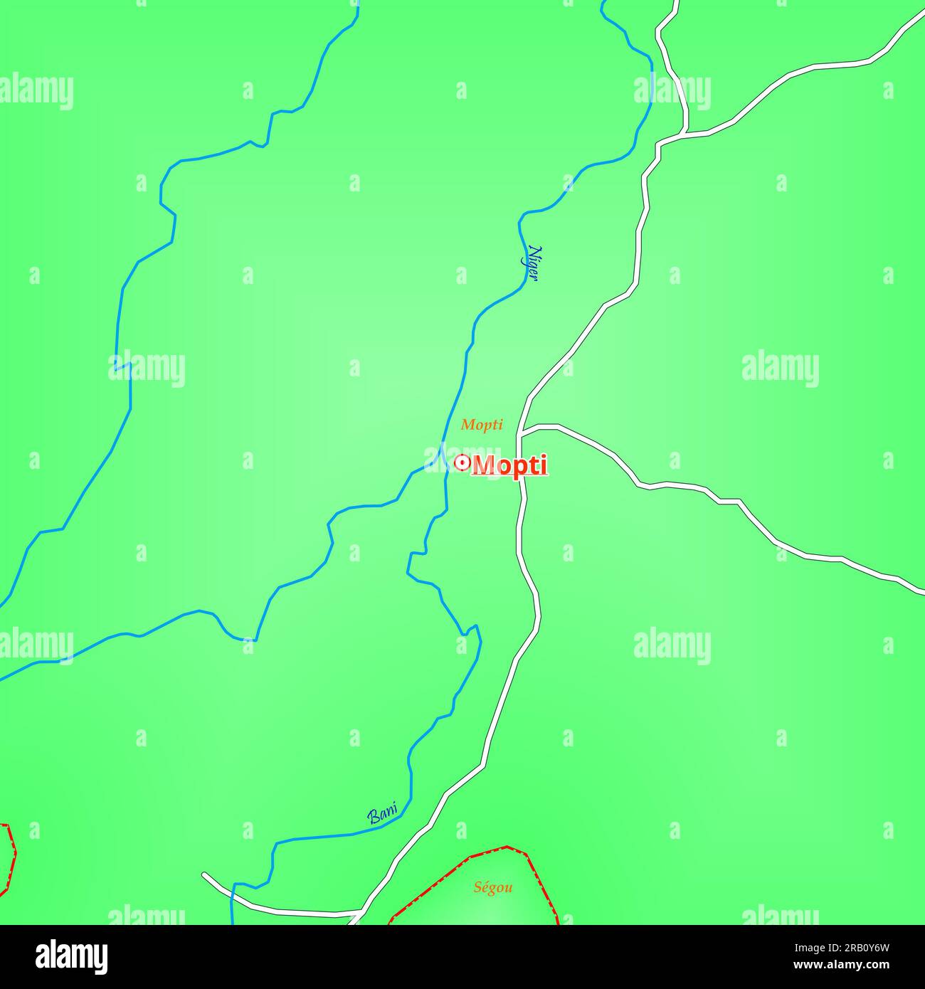 Map of Mopti City in Mali Stock Photo Alamy