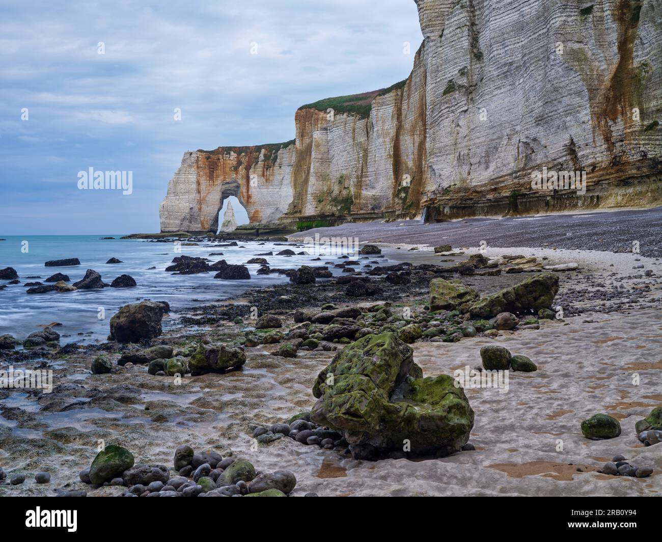 Aiguille d'Etretat seen through Manneporte, Normandy Stock Photo - Alamy