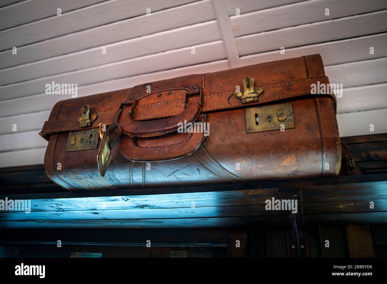 Suitcase of El Tren de Arganda train or Tren de la Poveda train in ...