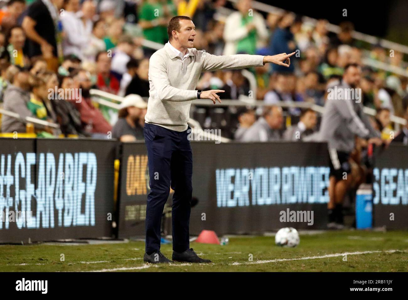 NOVEMBER 20, 2021 - ST. PETERSBURG, FLORIDA: The Tampa Bay Rowdies Head Coach Neill Collins during Eastern Conference Final match against Louisville City FC at Al Lang Stadium. Collins was named the Head Coach at Barnsley F.C. on July 6, 2023. Stock Photo