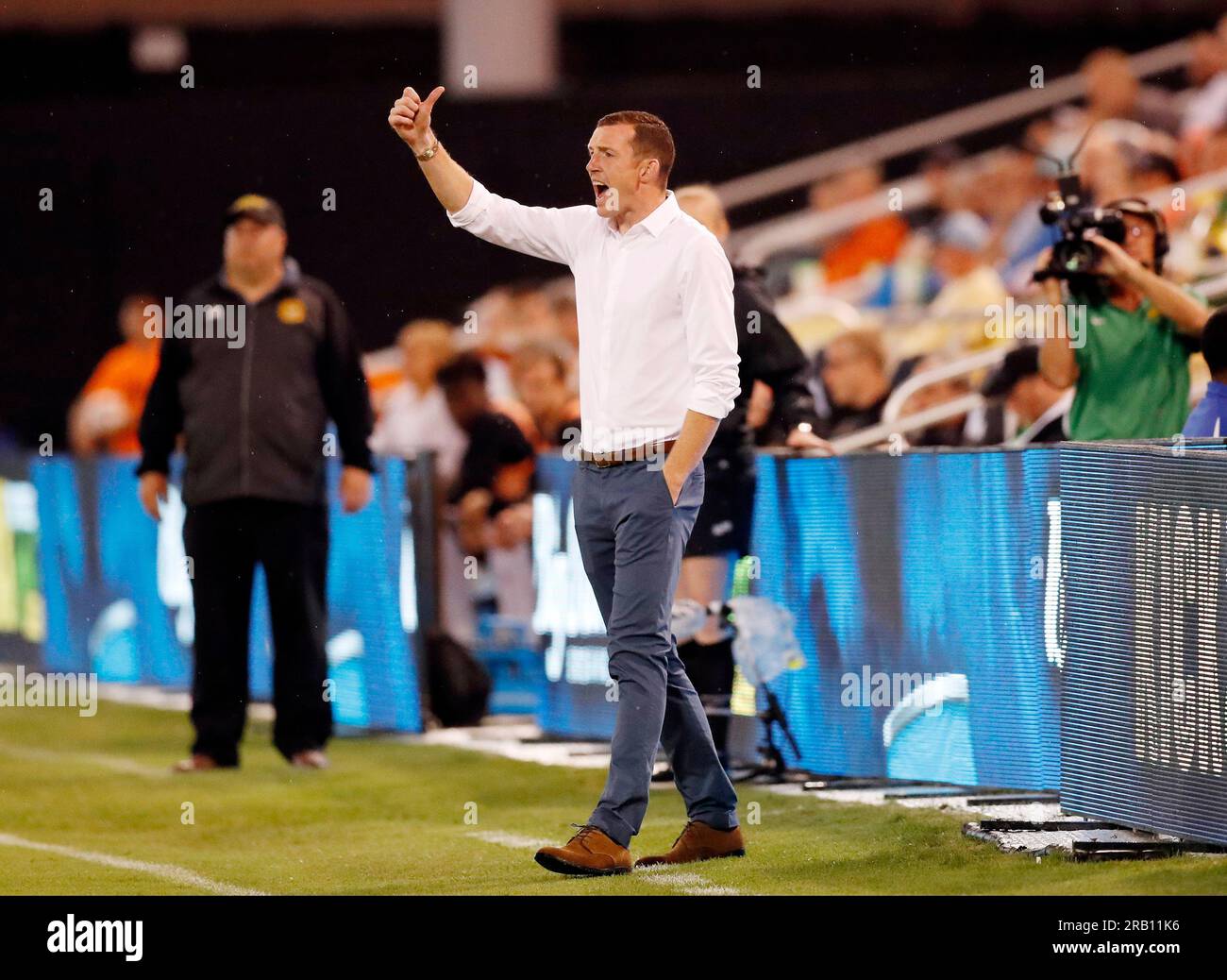 MAY 19, 2018 - ST. PETERSBURG, FLORIDA: The Tampa Bay Rowdies Head Coach Neill Collins during a match against the Pittsburgh Riverhounds at Al Lang Field. Collins was named the Head Coach at Barnsley F.C. on July 6, 2023. Stock Photo