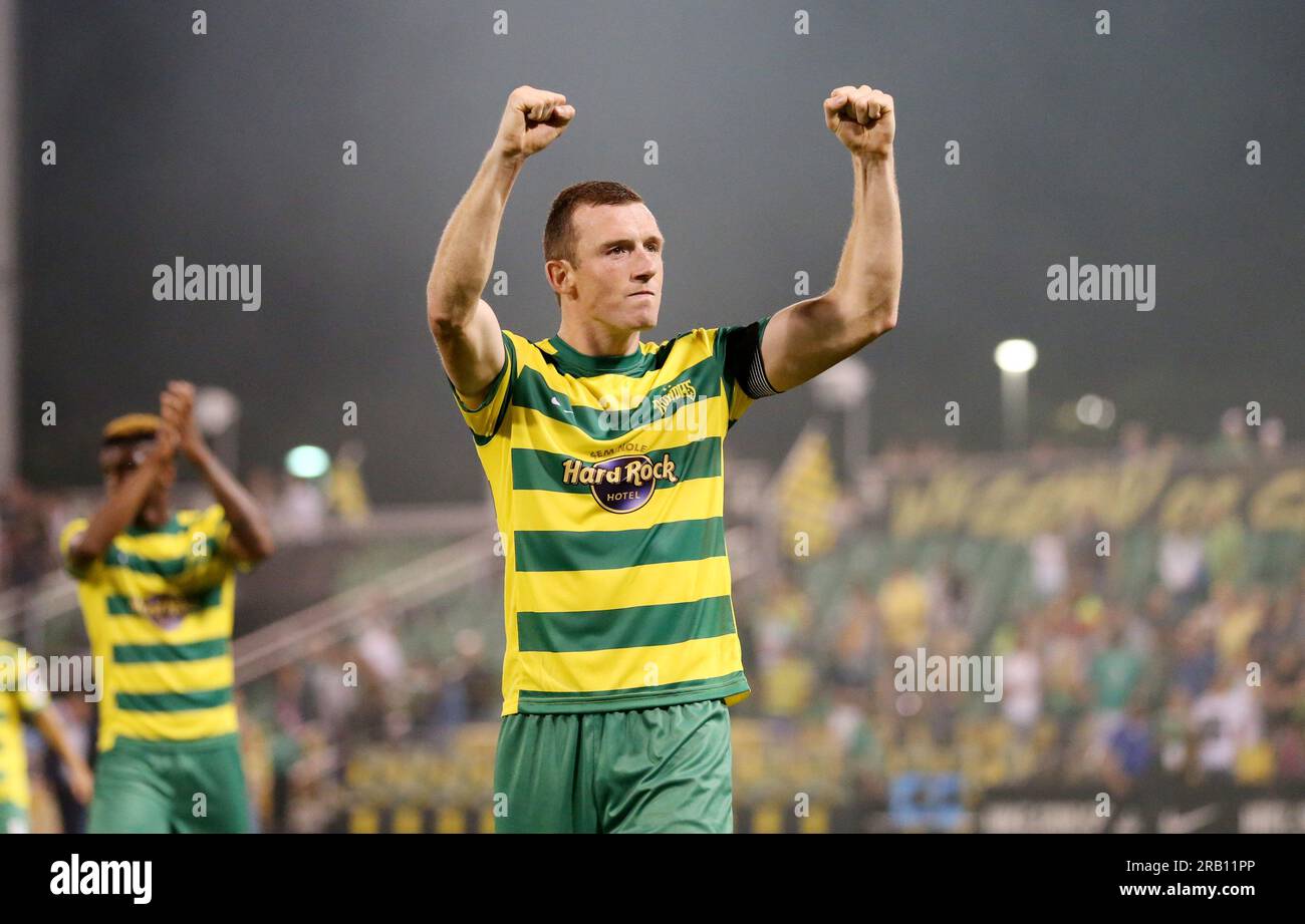 MARCH 25, 2017 - ST. PETERSBURG, FLORIDA: Neill Collins following the Tampa Bay Rowdies match against Orlando City B at Al Lang Field. Collins was named the Head Coach at Barnsley F.C. on July 6, 2023. Stock Photo