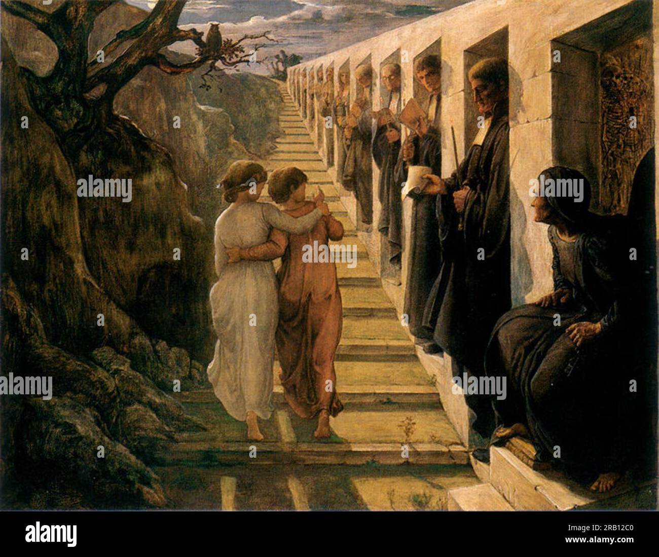 Poème de l'âme 7: Le Mauvaus Sentier by Louis Janmot Stock Photo