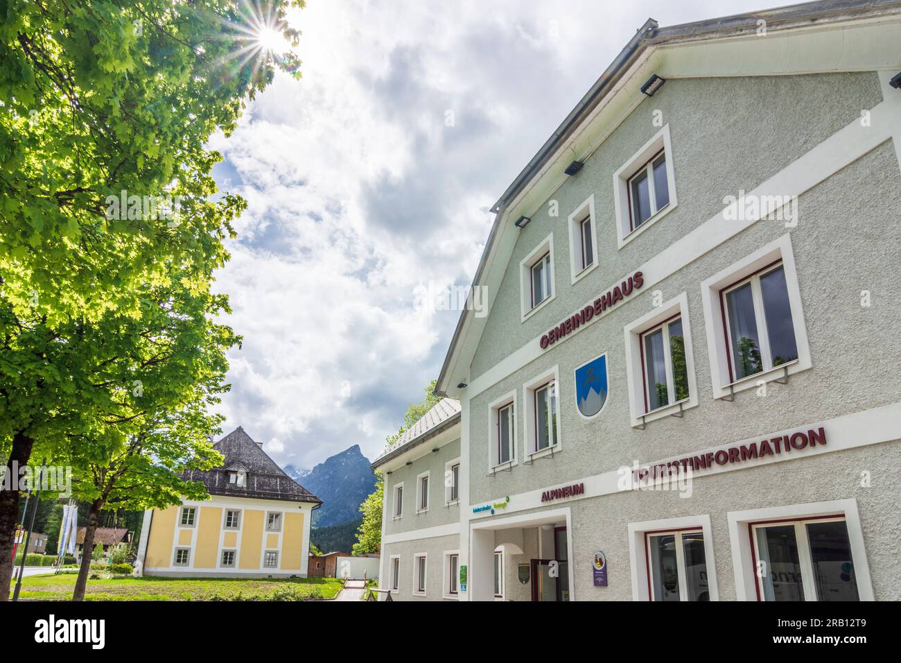 Hinterstoder, Town Hall in Pyhrn-Priel, Upper Austria, Austria Stock Photo