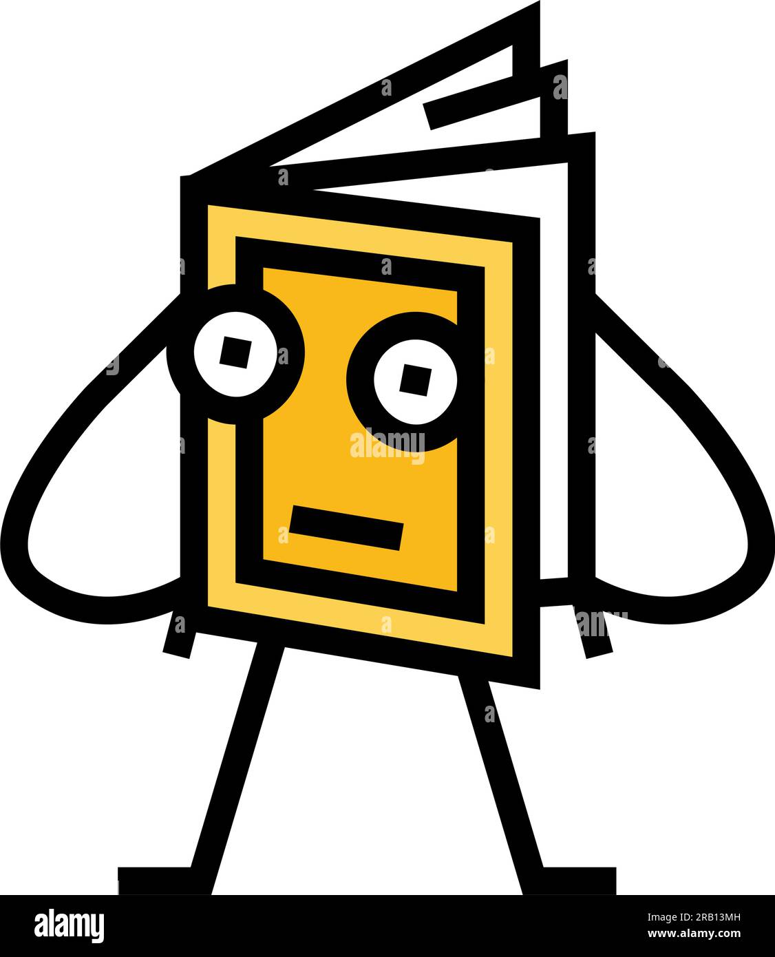 education book character color icon vector illustration Stock Vector ...
