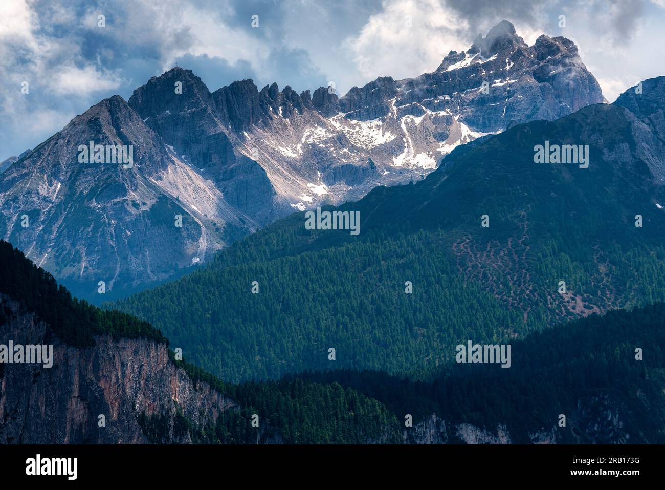 Mountains of the Adamello Brenta park, Europe, Italy, Trentino South Tyrol, Sporminore, Trento province Stock Photo