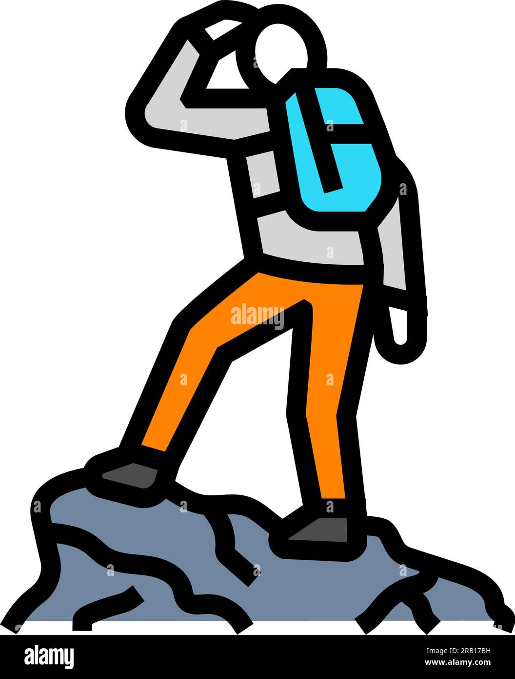 explore mountain adventure color icon vector illustration Stock Vector ...
