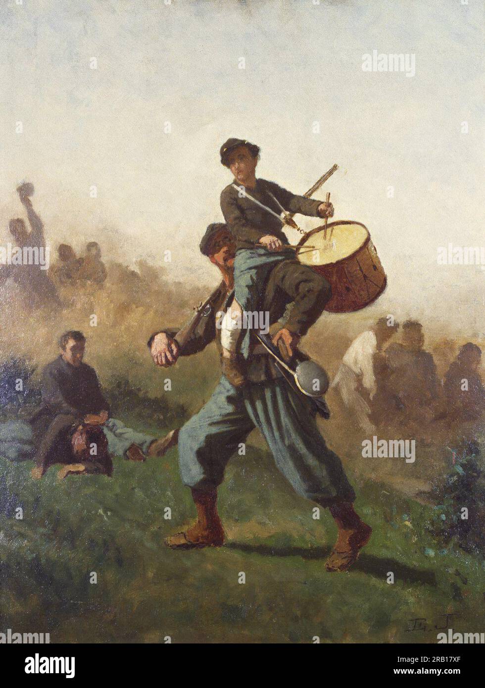 Study for 'The Wounded Drummer Boy', Eastman Johnson, American