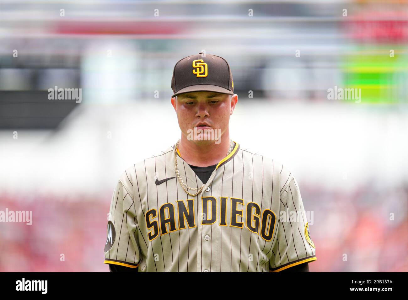 This is a 2023 photo of Adrian Morejon of the San Diego Padres baseball  team. This image reflects the San Diego Padres active roster as of  Thursday, Feb. 24, 2023, when this