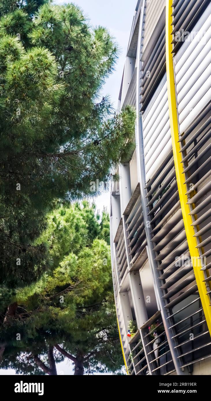 High-rise building in the Allee des Vignerons in Beziers. Stock Photo