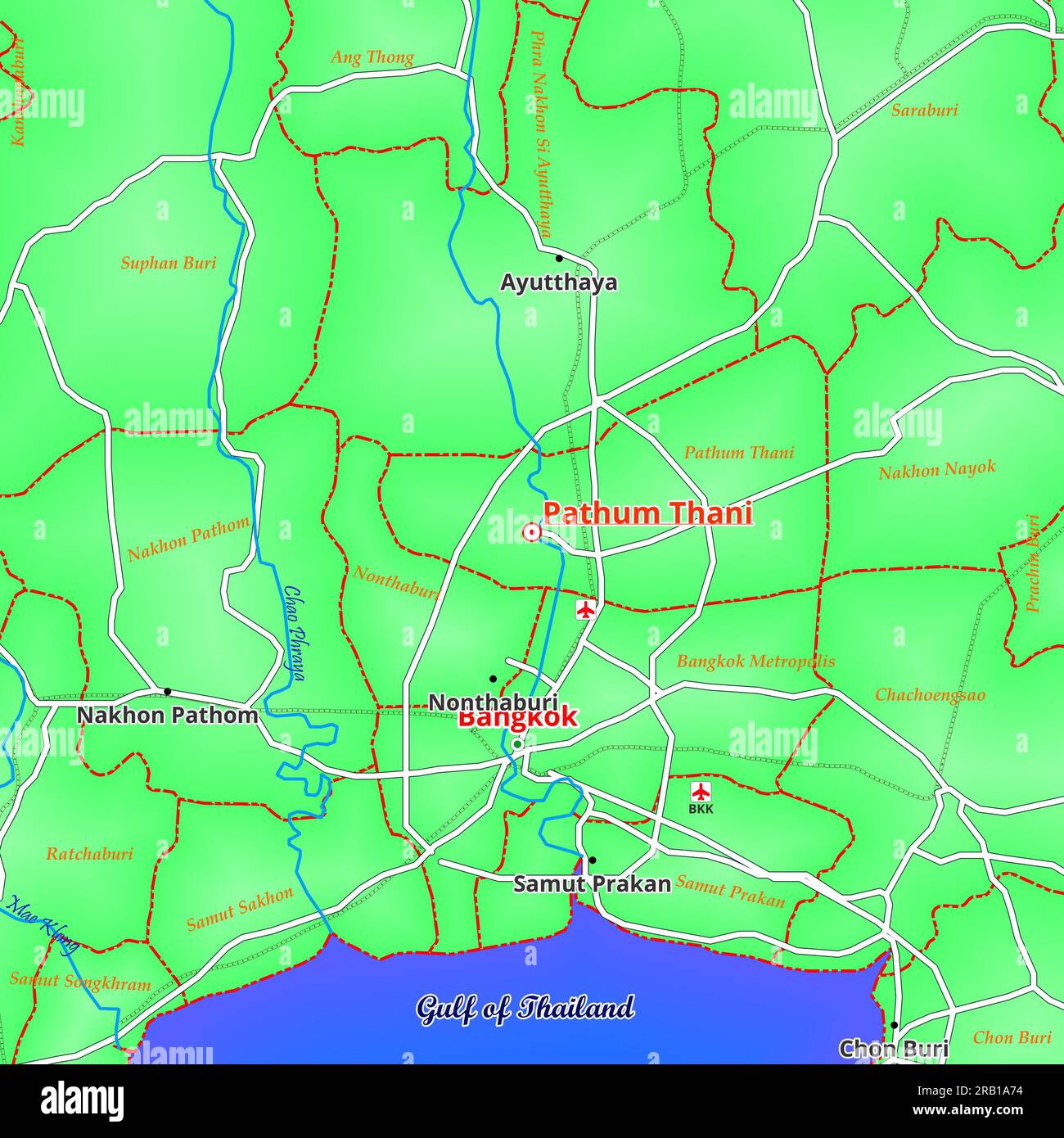 map-of-pathum-thani-city-in-thailand-stock-photo-alamy