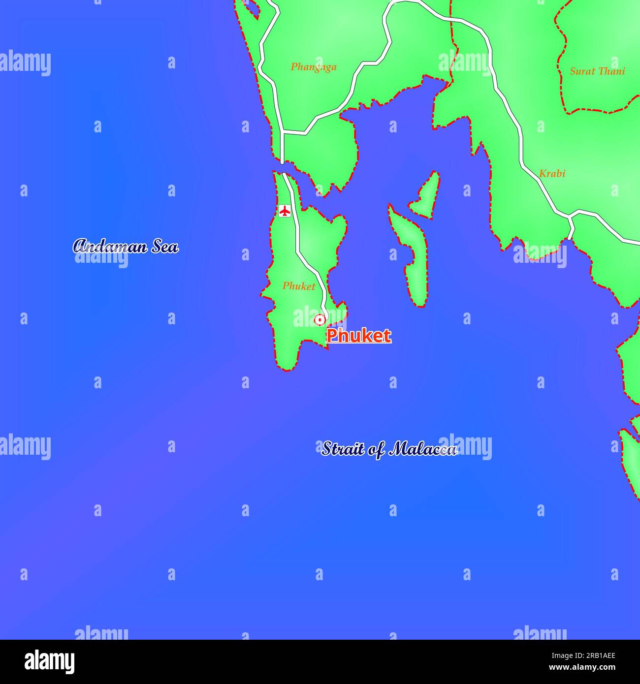 Map of Phuket City in Thailand Stock Photo Alamy