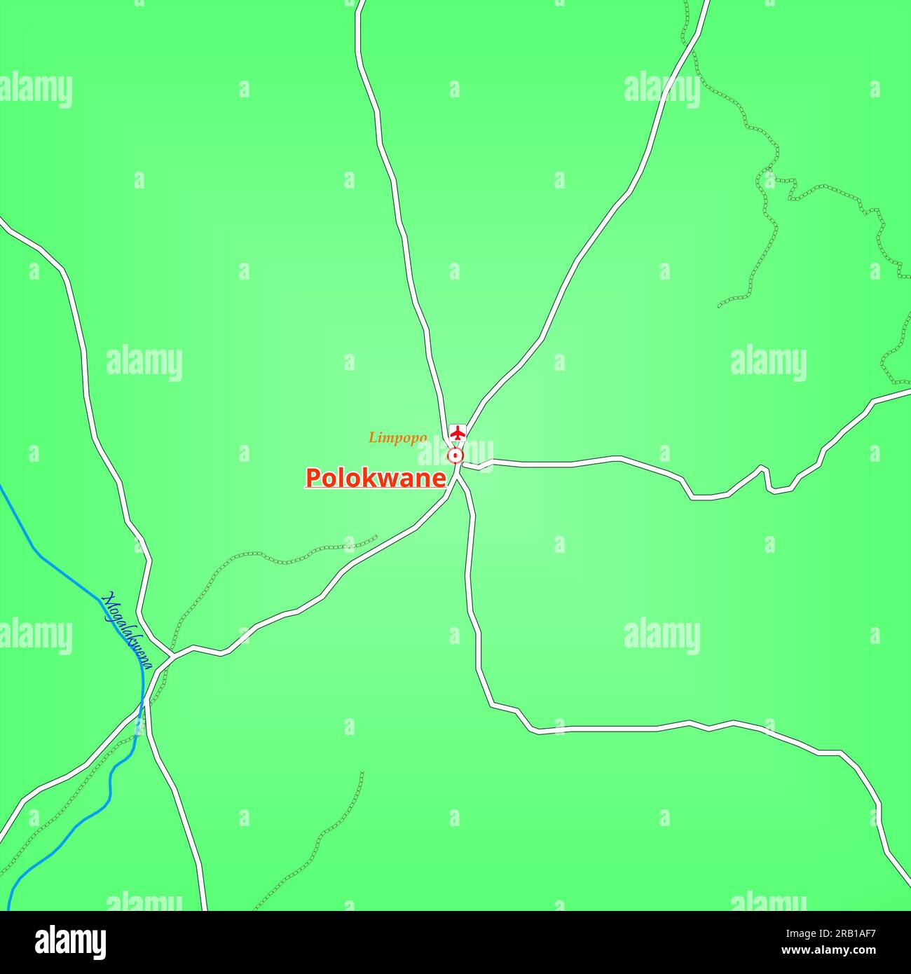 Map of Polokwane City in South Africa Stock Photo Alamy