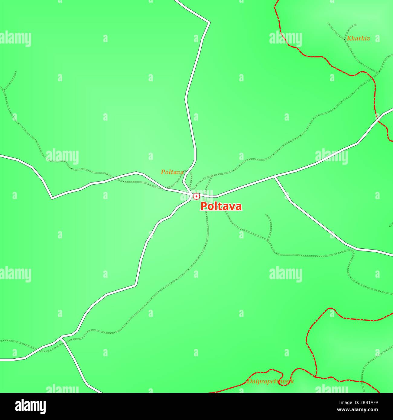 Map Of Poltava City In Ukraine Stock Photo Alamy