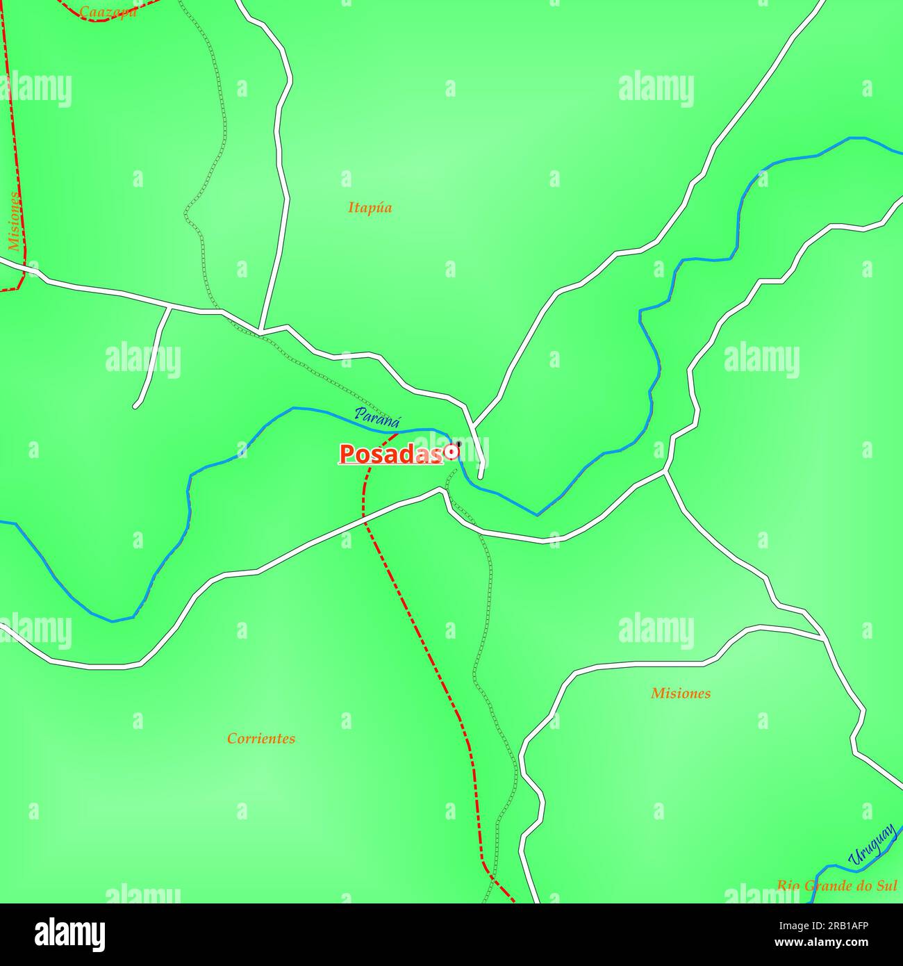 Map of Posadas City in Argentina Stock Photo Alamy