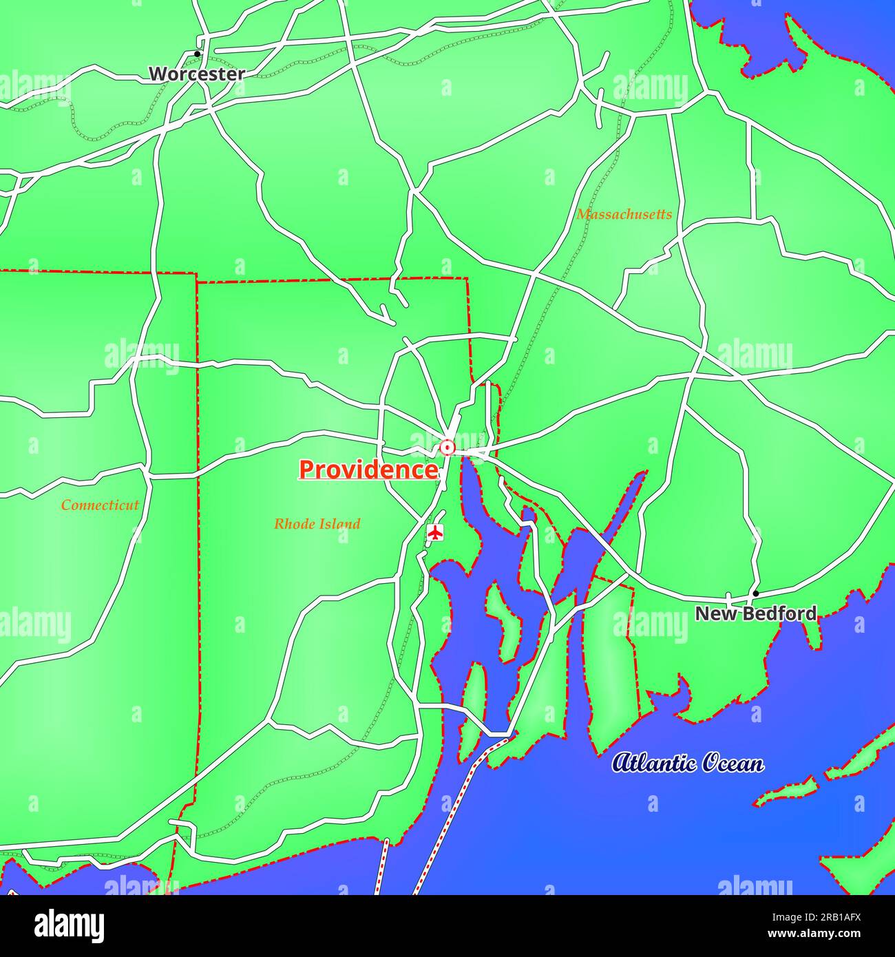 Map Of Providence City In United States Of America Stock Photo Alamy Map Of Providence City In United States Of America 2RB1AFX