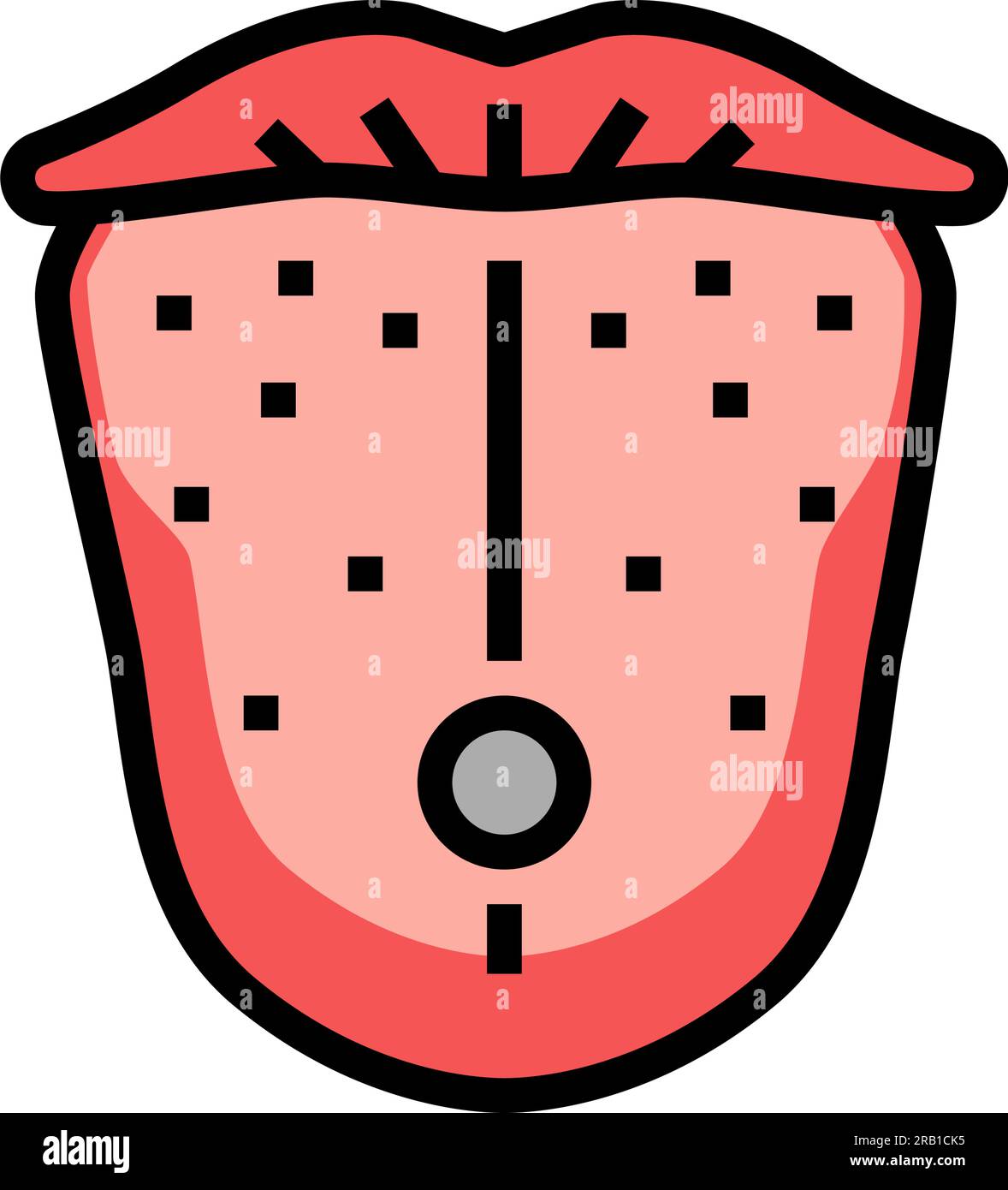 tongue piercing fashion beauty color icon vector illustration Stock