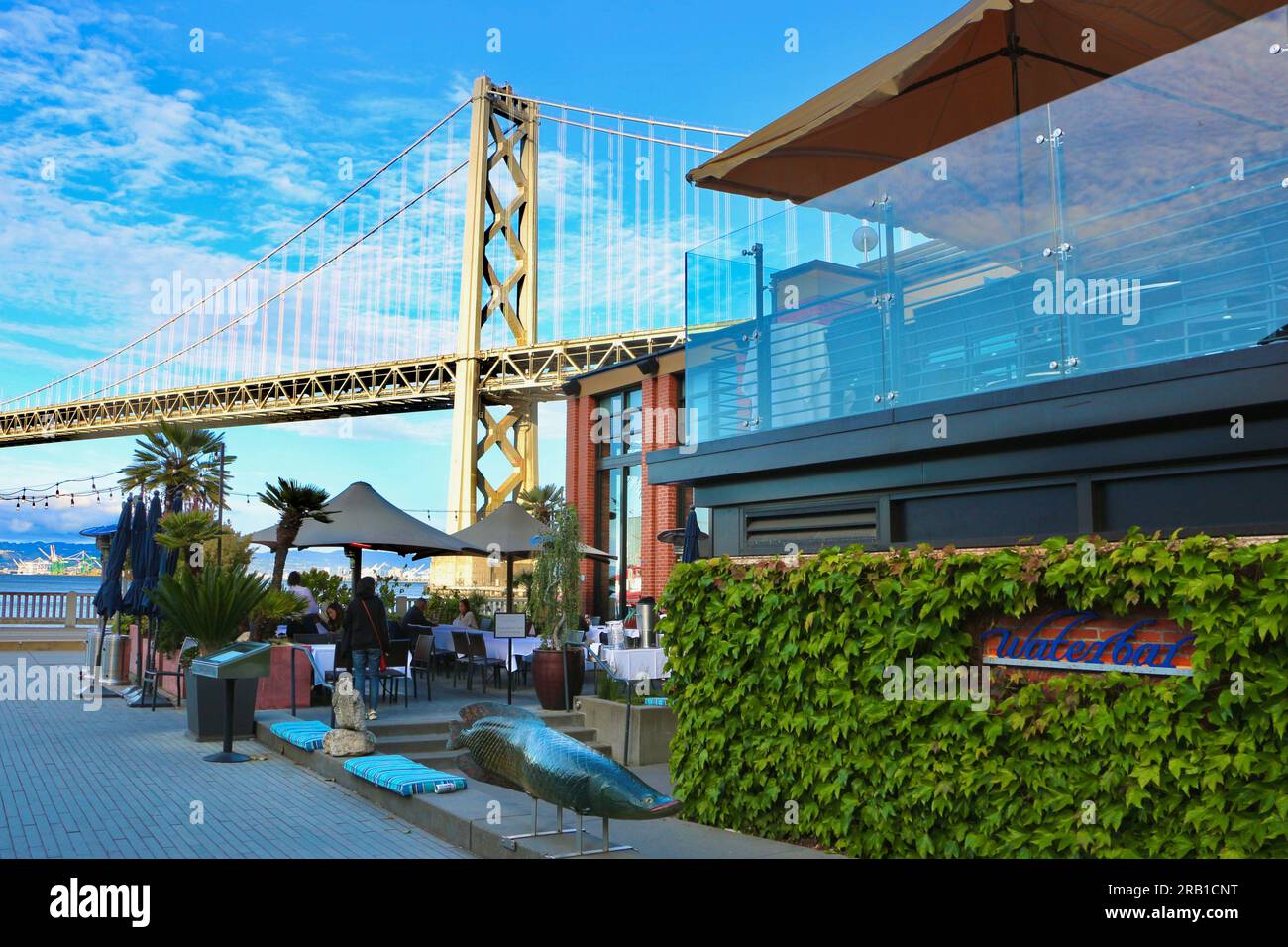 Waterbar Restaurant next to Bay Bridge 399 The Embarcadero San Francisco California USA Stock Photo