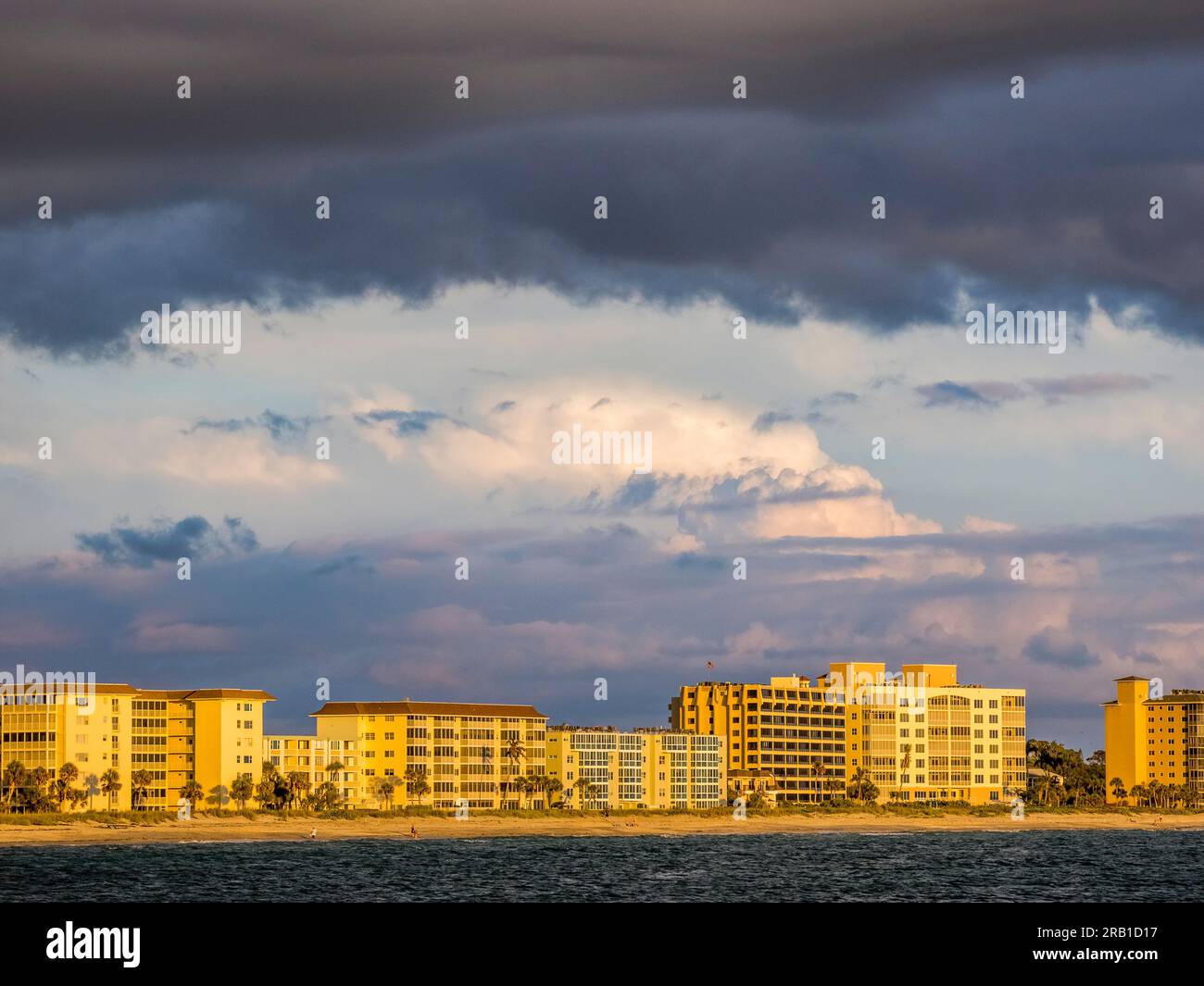 Storm in the sky over Venice Florida and the Gulf of Mexico Stock Photo