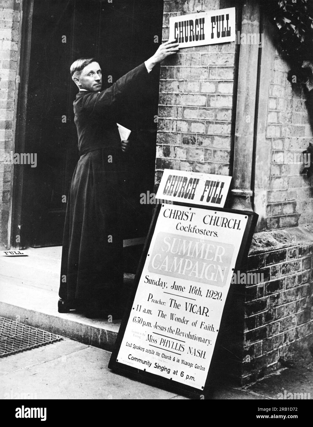 Cockfosters, England: June 16, 1929 The Christ Church outside of London