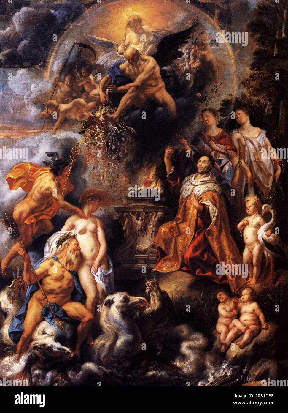 Allegory of the Peace of Westphalia 1654 by Jacob Jordaens Stock Photo