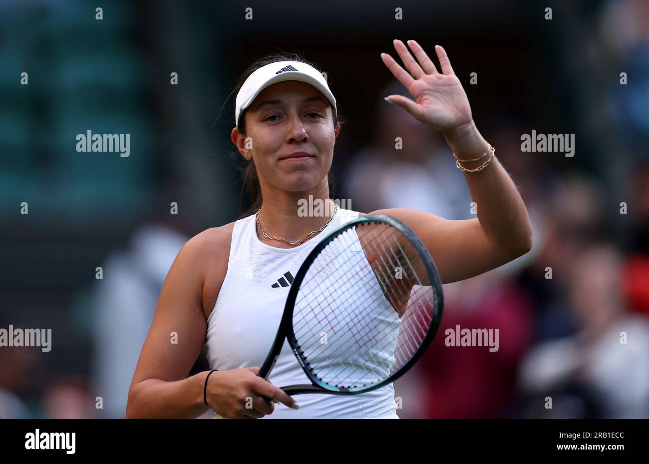 Jessica Pegula after winning her match against Cristina Bucsa (not pictured) on day four of the